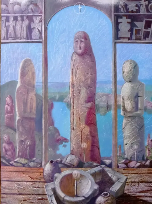 Б.Ткачик. «Хортицький іконостас». 2006. Картон, темпера, олія