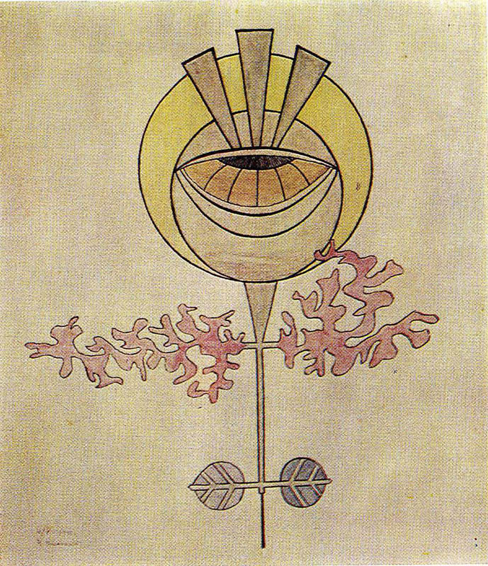 К. Піскорський. «Квітка-око». 1917. Папір, акварель