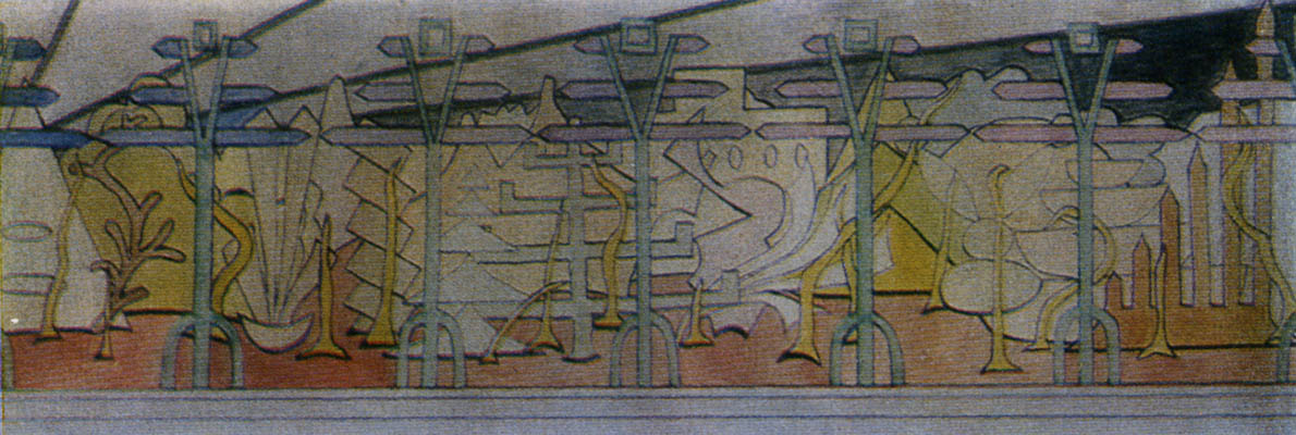 К. Піскорський. «Рай». 1917. Папір, акварель