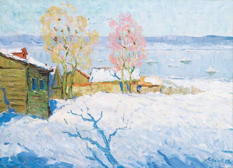 О. Стремський. «Сонячний день». 1977. Полотно, олія